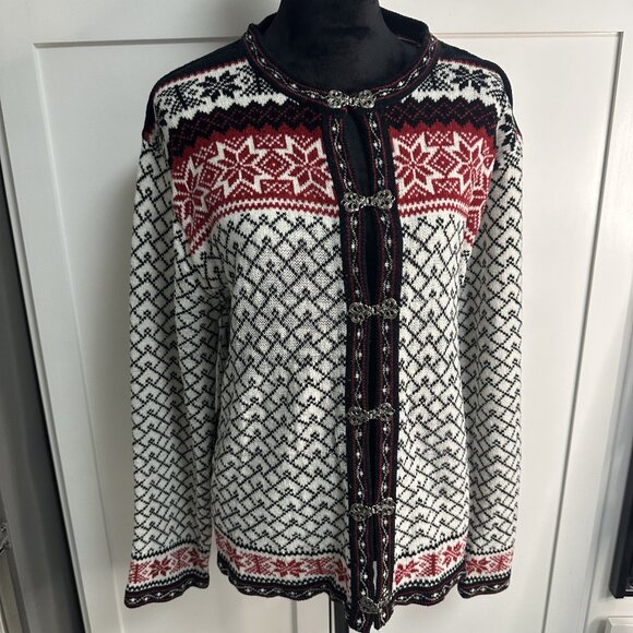 Croft and Barrow Christmas Holiday Sweater Snowflakes Size XL Vintage - Picture 1 of 11
